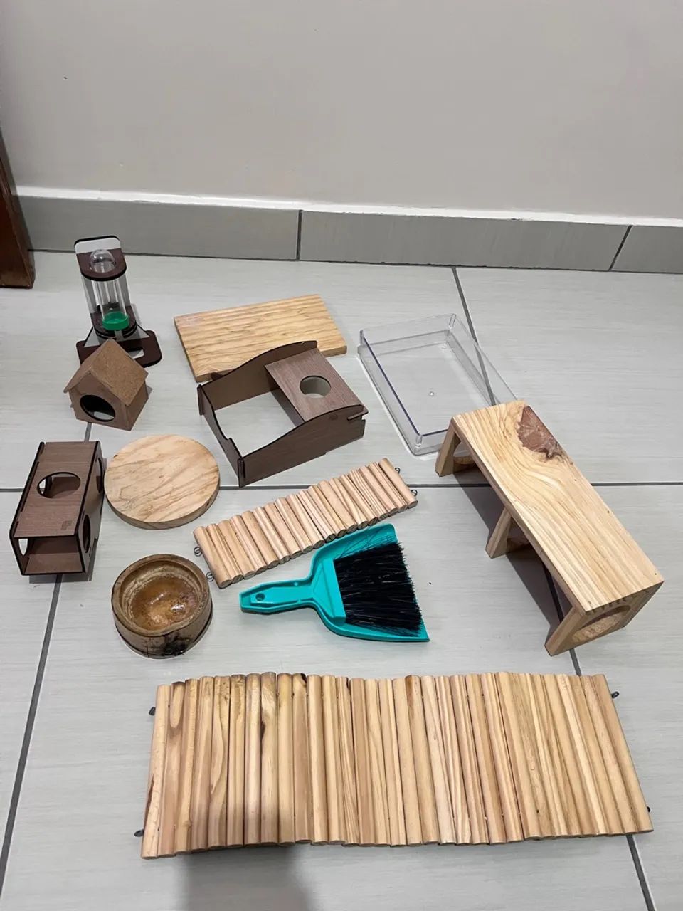 Terrário Alojamento 100x50x50  Grande para Hamster Roedores Completo c/ Acessórios - Foto 3