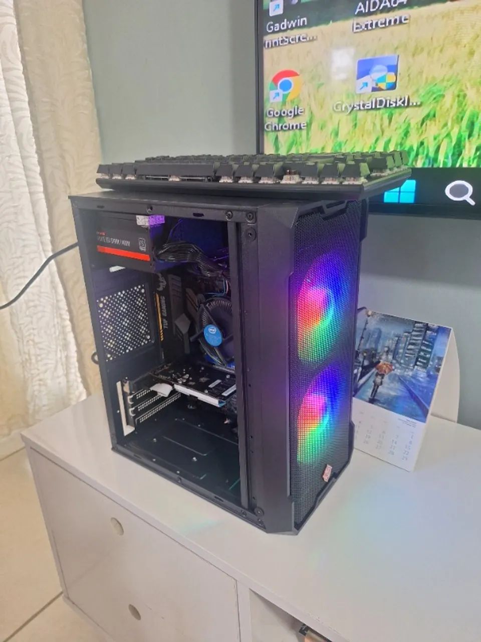 Computador Core i3-9100f Asus TUF B360M-Plus Gaming SSD 240GB RAM 8GBGB