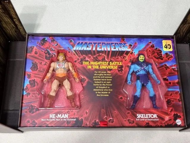 MOTU Masterverse Box Exclusivo SDCC 2022 He-Man vs Skeletor 40th Anniversary