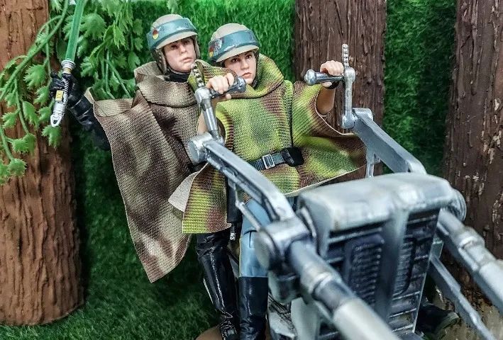 Lote Endor Luke Skywalker + Leia Organa + Speeder bike star wars the black series