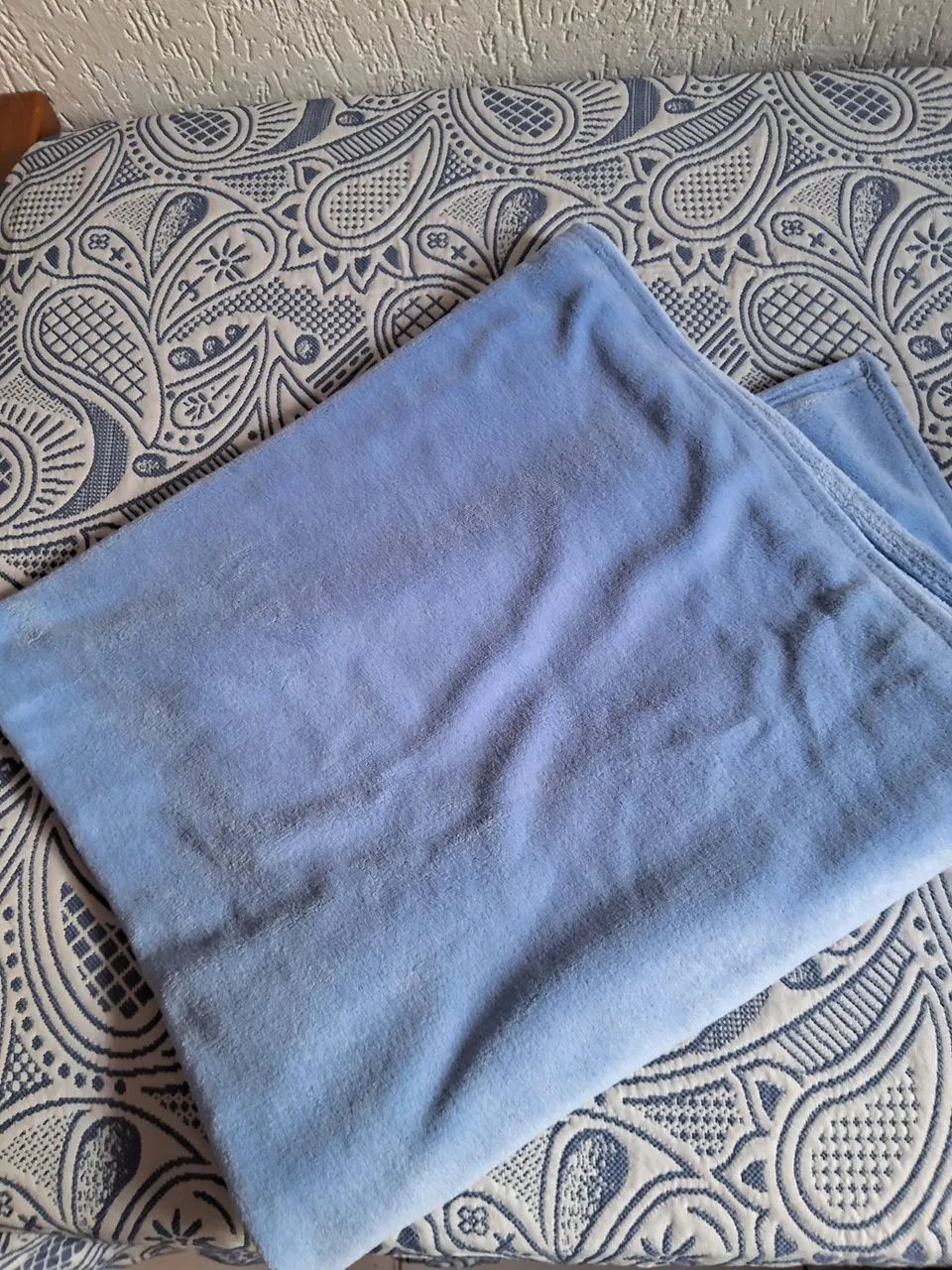 Cobertor de bebê azul macio e fofinho - Foto 3