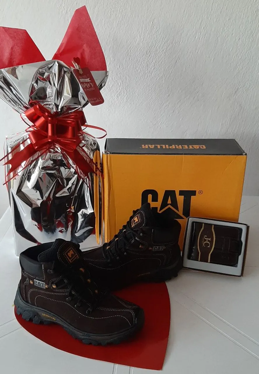 Bota Caterpillar + Carteira - Presente Ideal