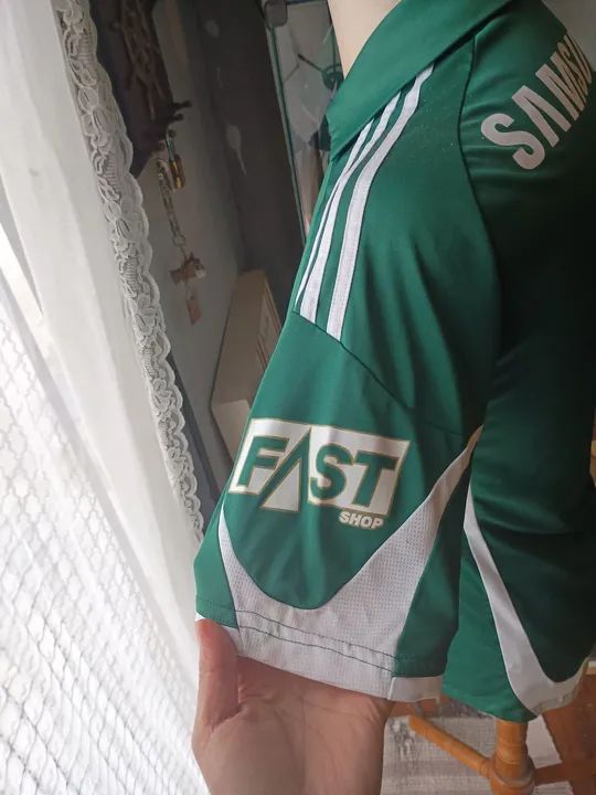 Camiseta do Palmeiras Adiadas Samsung - tamanho P - Foto 4