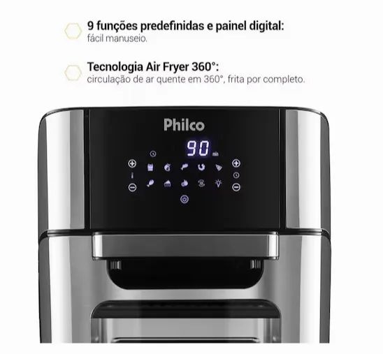 AirFryer Oven 12L 127V Philco PFR2200P - Foto 3