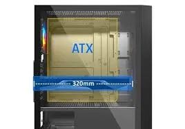 GABINETE GAMER X-FRAME PRETO BLUECASE - S/ FONTE NOVO COM NOTA FISCAL! - Foto 5