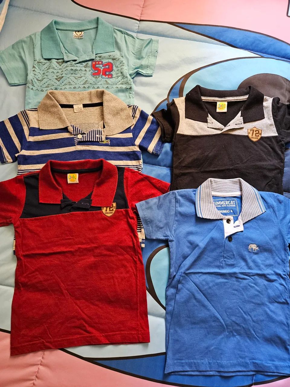 Kit 5 camisas polo tam 4 - Foto 2