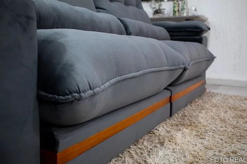 Sofá Retrátil Reclinável Ibis 2.30m D33 e Molas Ensacadas rf76 - Foto 3