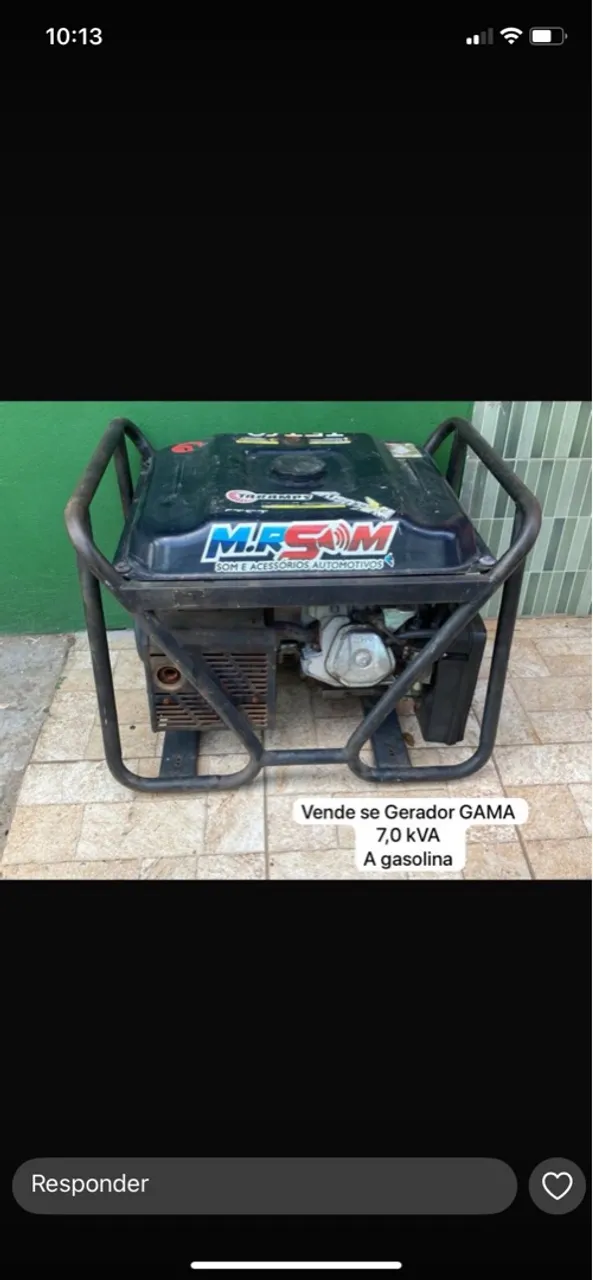 Gerador GAMA 7,0 KVA a gasolina