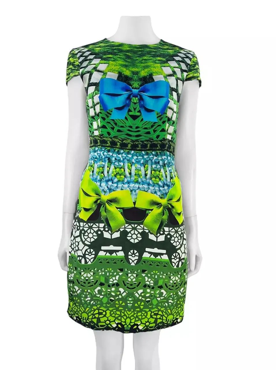 Vestido Mary Katrantzou Esmeralda em Seda FW12 usado por Paris Hilton (2010s) (Y2K) - Foto 2