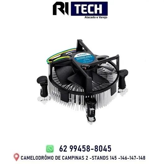 Cooler Cpu Intel Processador Lga 775/115x/1366/1200/1700