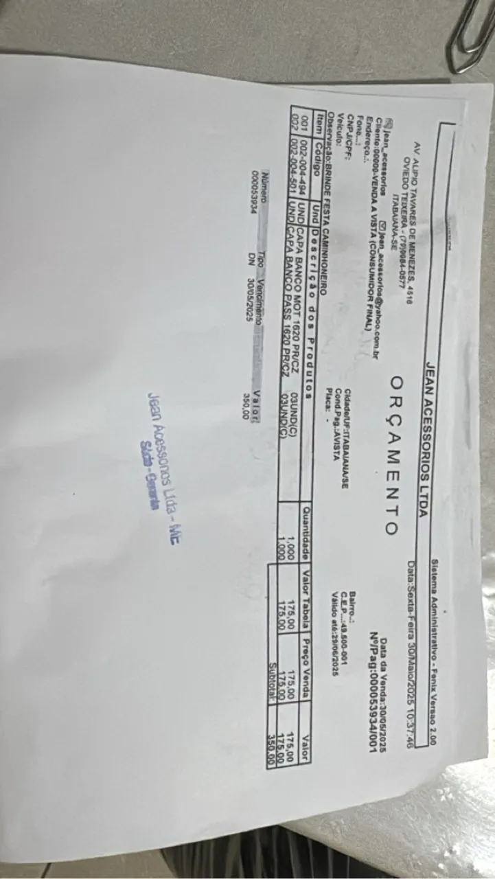 Vendo acessórios pra caminhão