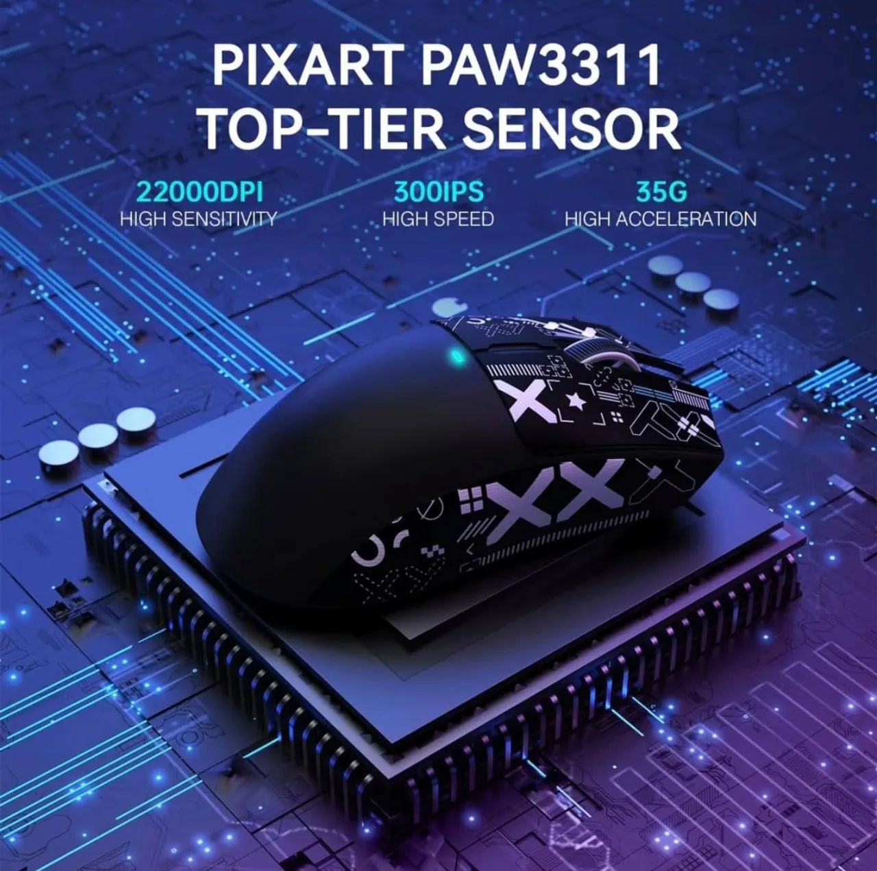 Mouse Gamer Attack Shark X11 com dock de Carregamento Novo Lacrado - Foto 4