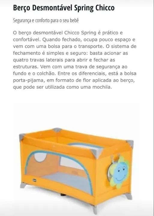 Berço desmontável CHICCO Easy Sleep - Foto 2