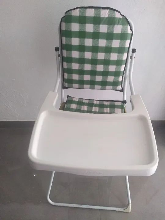 Cadeira de Alimentação Infantil - Verde e Branco - Foto 3