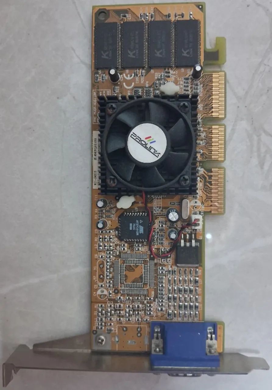Placa de Vídeo Prolink Pixelview GeForce 2 MVGA-NVG11AM(400) 64MB AGP