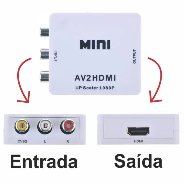 Conversor Av 3 Rca Para Hdmi  - Foto 2