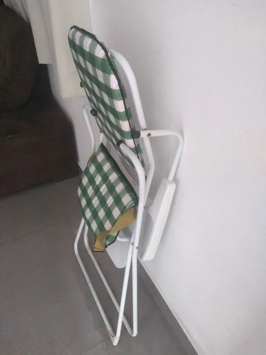 Cadeira de Alimentação Infantil - Verde e Branco - Foto 5