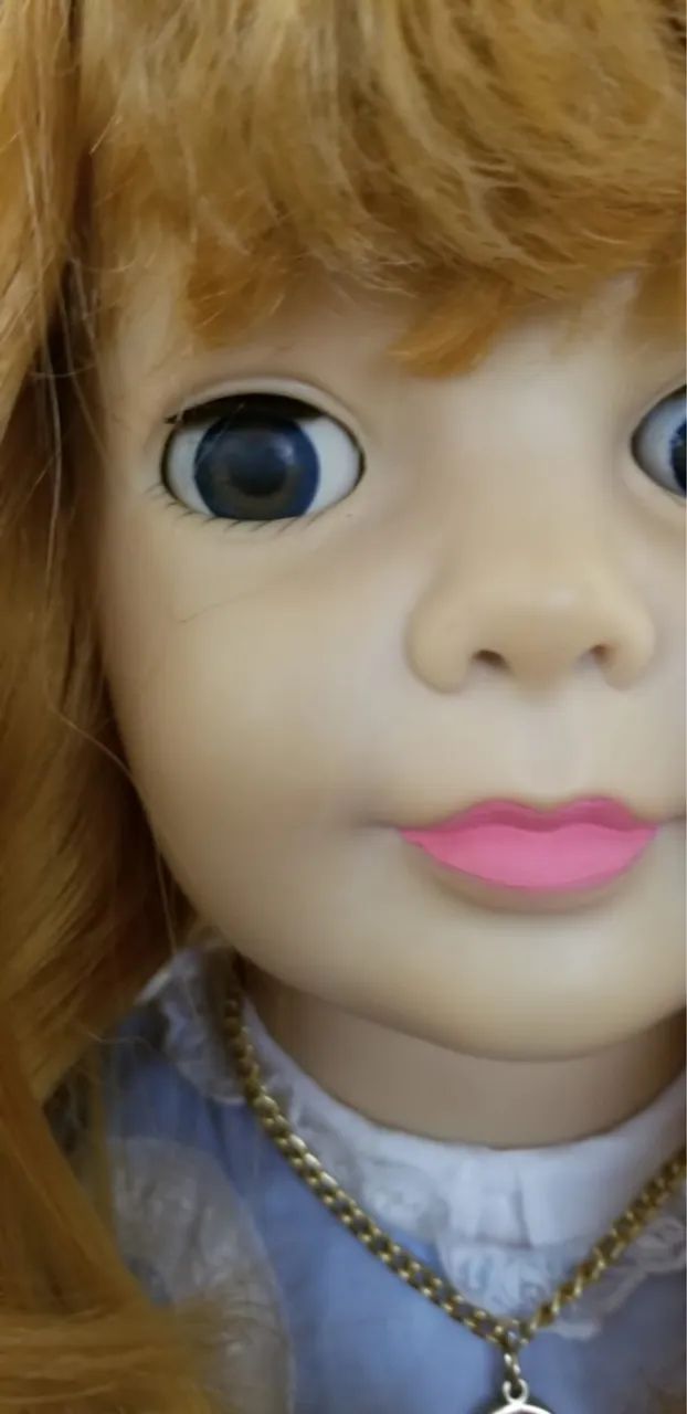 Boneca Antiga com Vestido Azul e Detalhes Incríveis - Foto 2