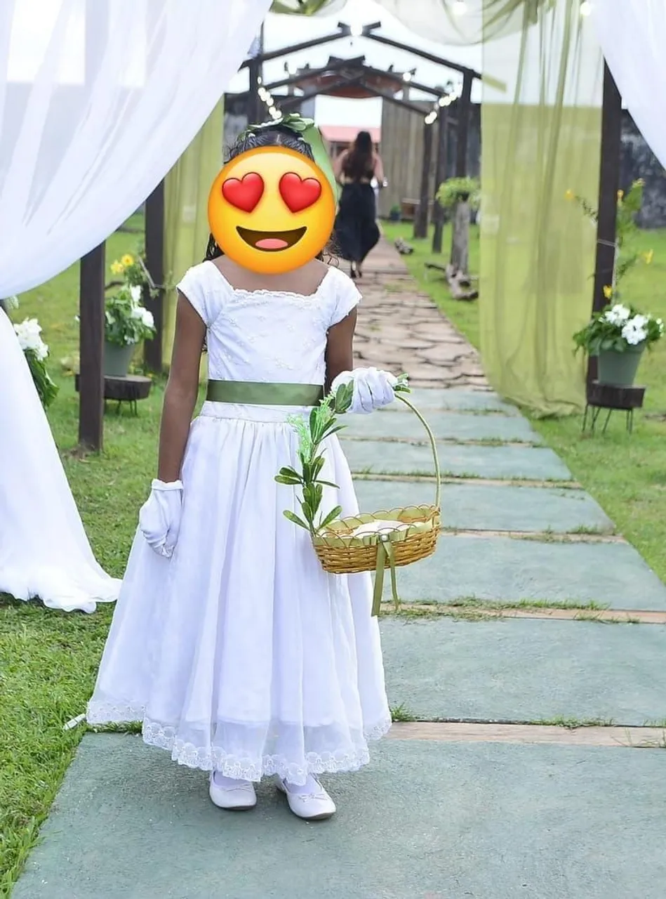 Vestido Branco Batizado/Daminha