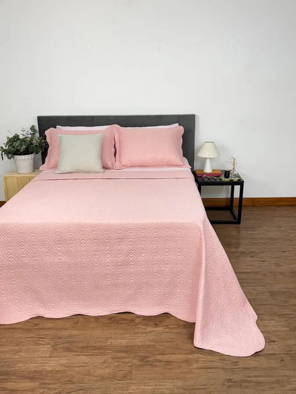 Jogo de Cama Casal Cobre Leito Acolchoadas 