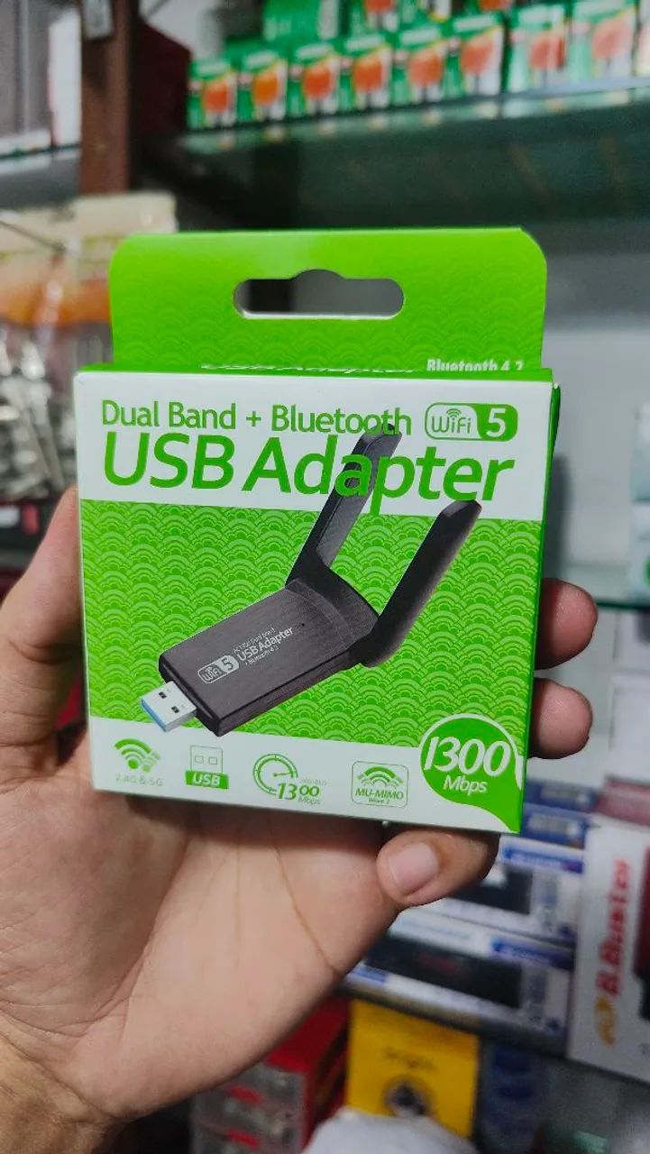 USB WiFi 5G Receiver 1300Mbps and Bluetooth64385328621825120