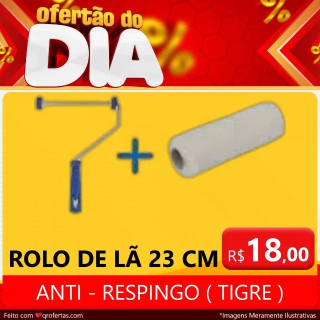 ROLO DE LÃ DE CARNEIRO 23 CM - TIGRE  - Foto 5