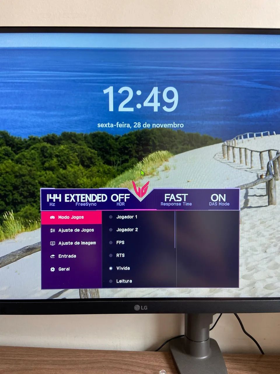 Monitor Gamer LG Ultragear 27 144hz - Pouco Usado - Foto 5