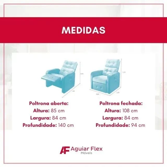 Poltrona Reclinável com 3 posições - Foto 3