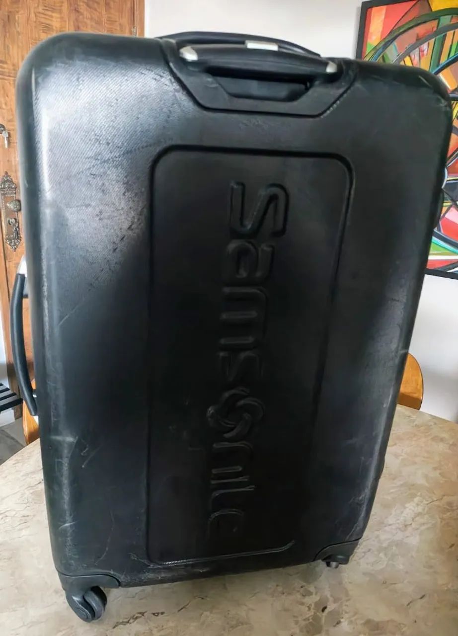 Mala grande de viagem preta Samsonite original  - Foto 3
