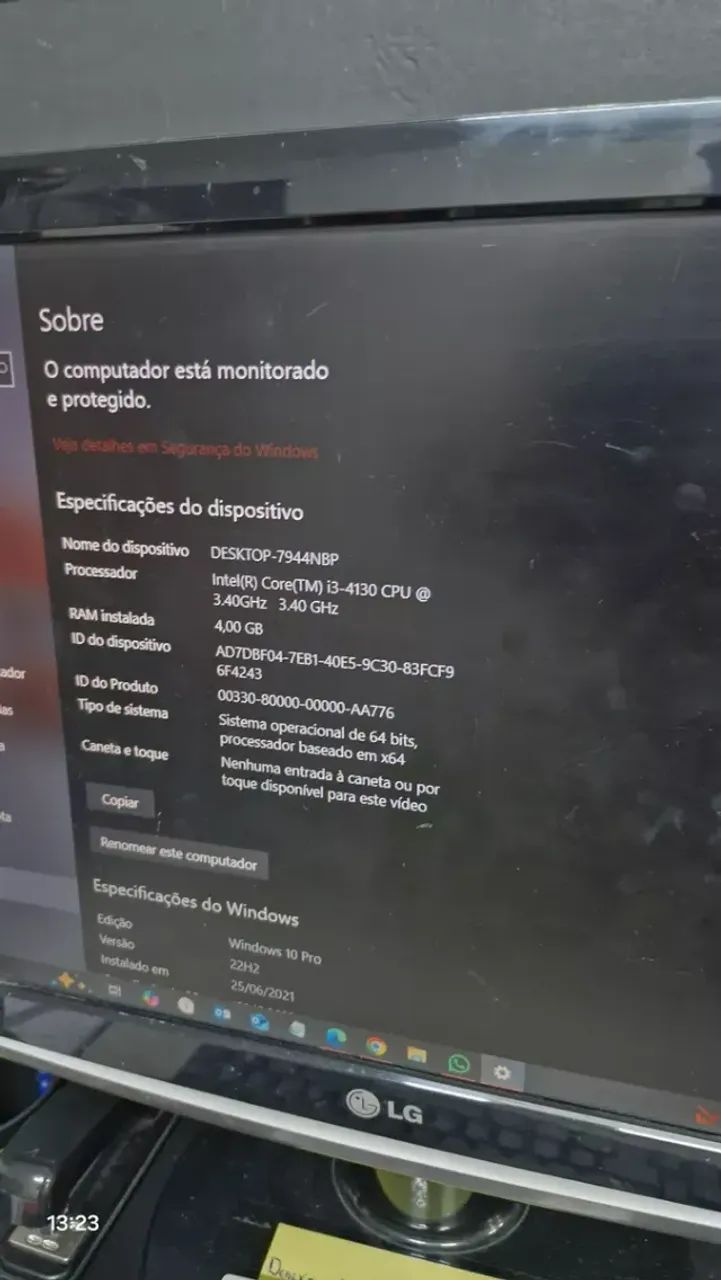 Computador Completo Intel Core I3 4gb Ram, Monitor 14 - Foto 2