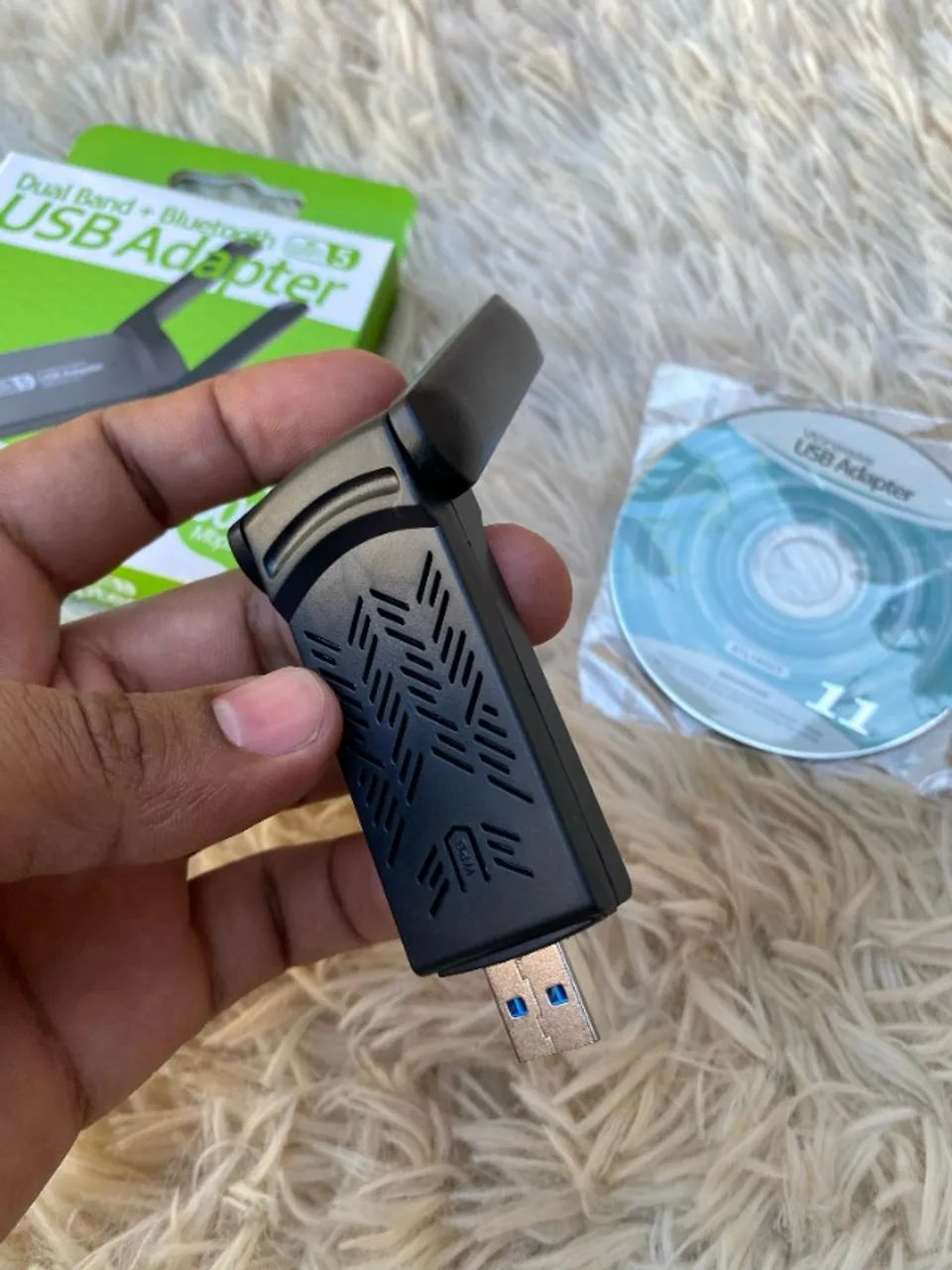 Adaptador Wifi 5ghz Usb 3.0 Dual Band 5g Ac 1200mbps Pc Note - Foto 2