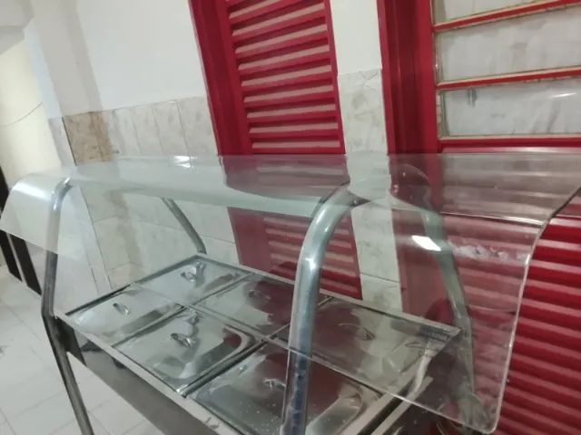 Protetor Salivar. (Vidro Chapéu,  ou Salivador para Buffet Self Service) - Foto 2