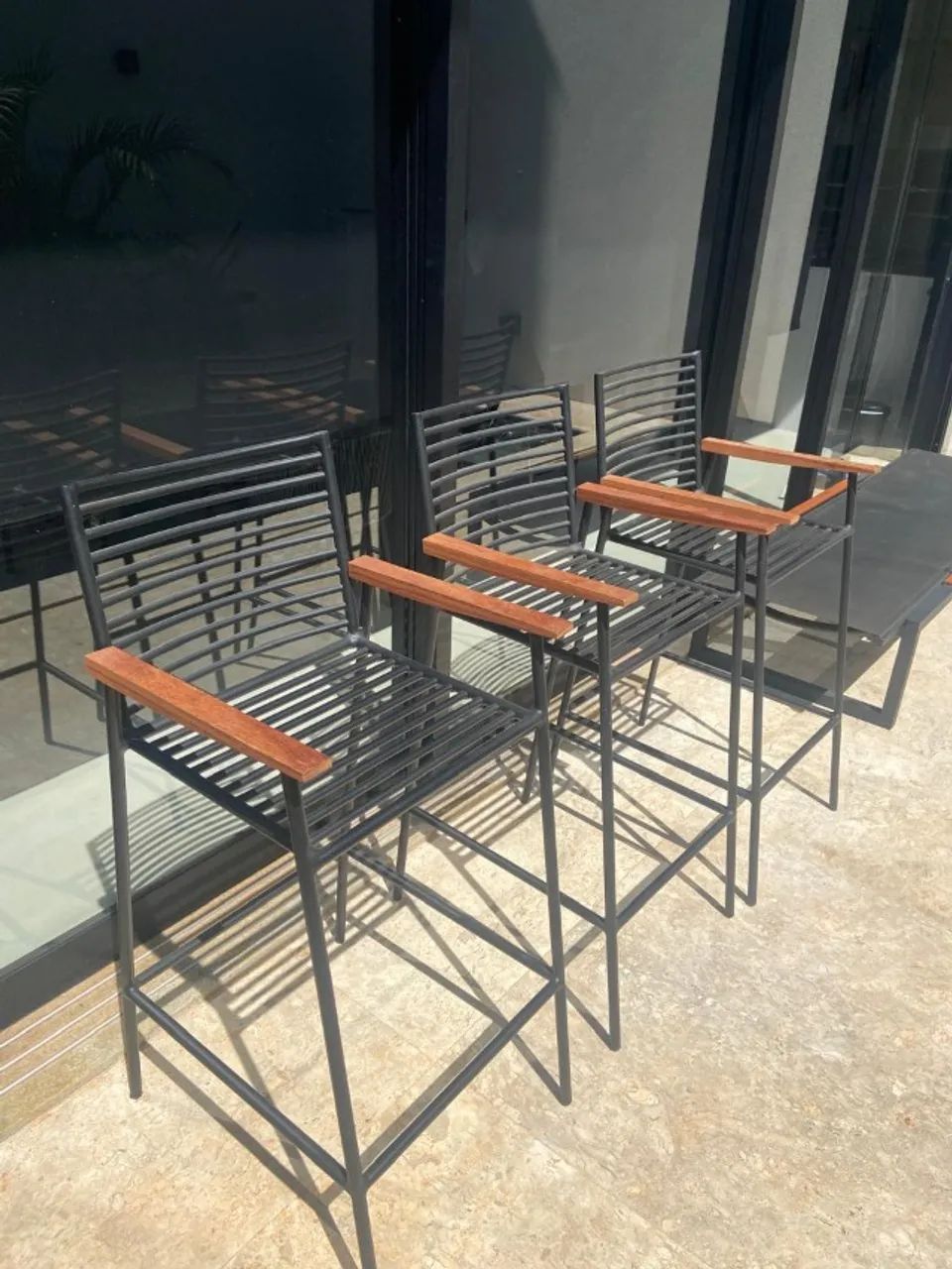 Conjunto de banquetas de aço - Foto 3