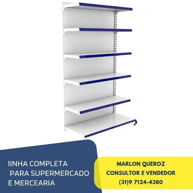 Gondola de Parede 1,0x1,7M Polar Branca