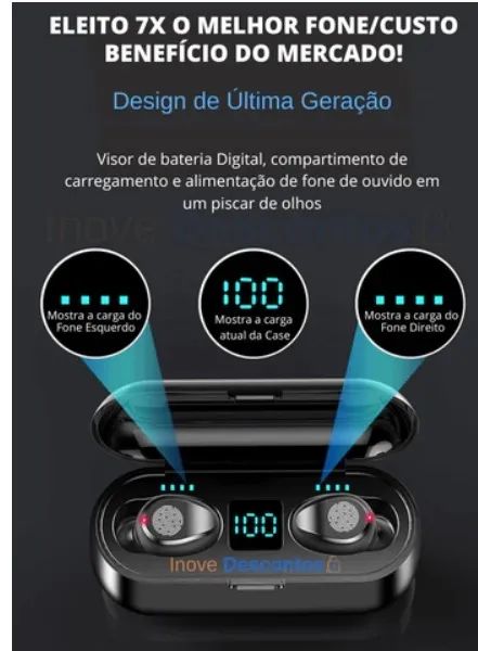 Fone de Ouvido Bluetooth TwS - Foto 3