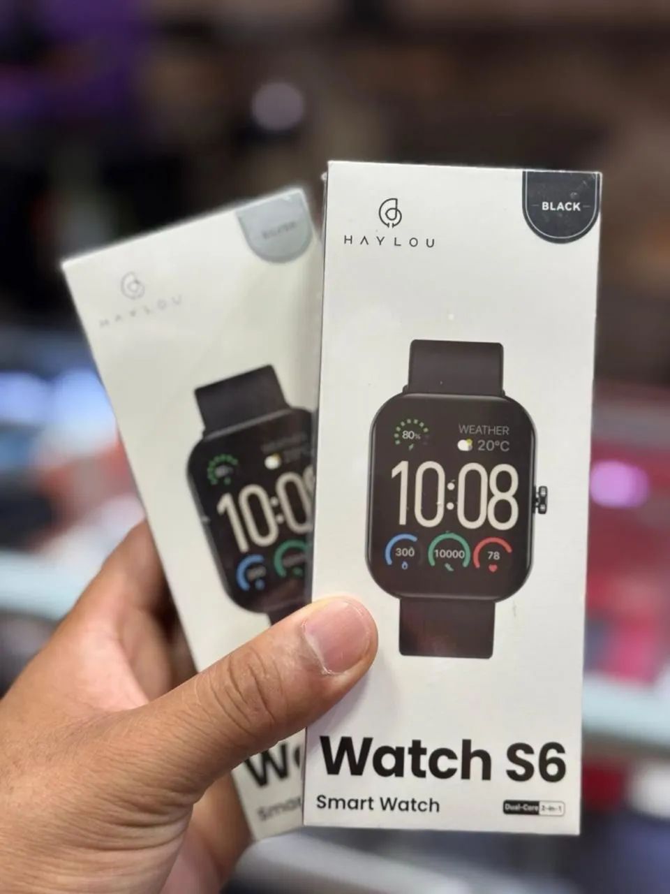Smartwatch Haylou S6 Prata e Preto GARANTIA DE 6 MESES PELA LOJA