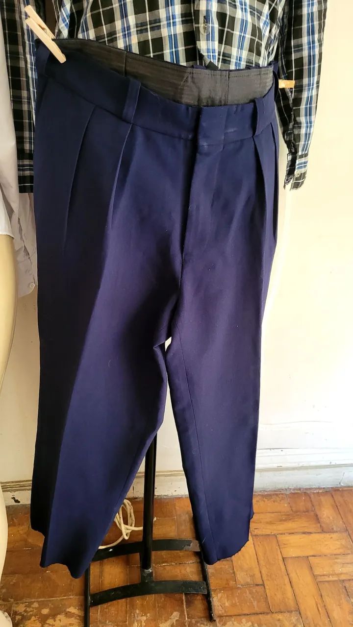 Calça social 48 ,azul