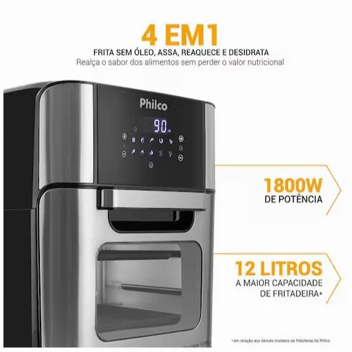 AirFryer Oven 12L 127V Philco PFR2200P - Foto 2