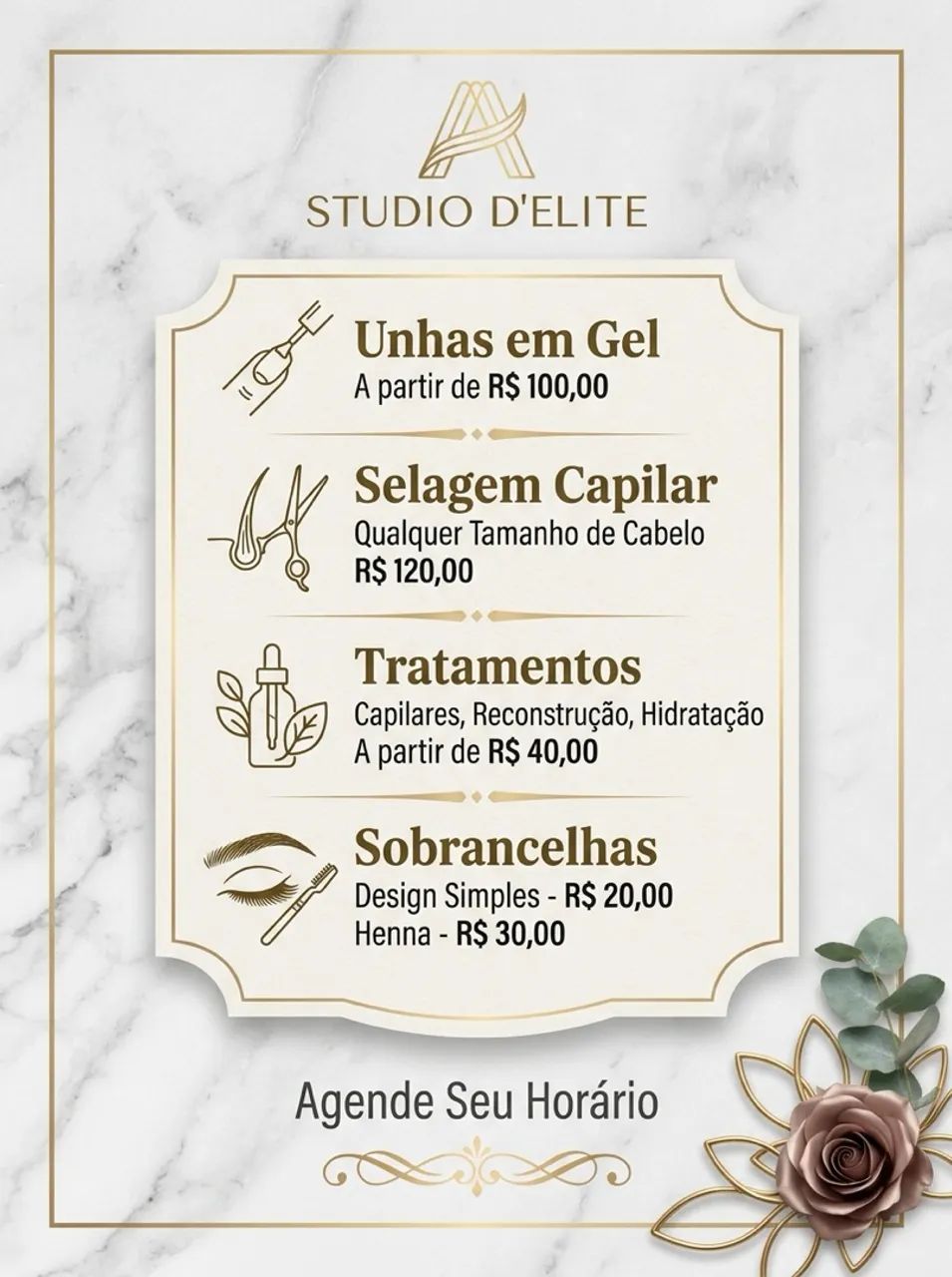 Unhas, cabelos e sobrancelhas 