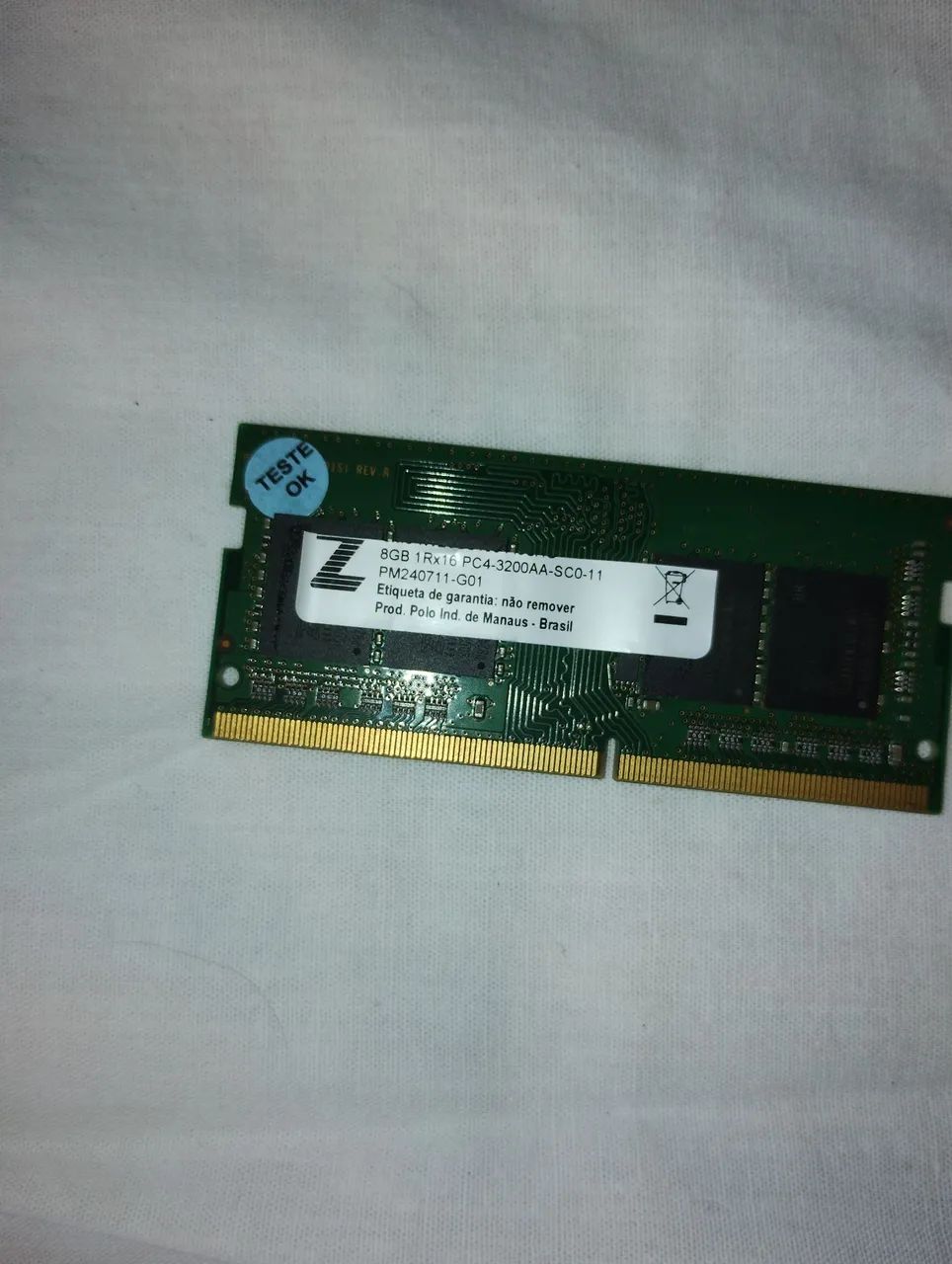 Memória ddr4 de notebook 8gb