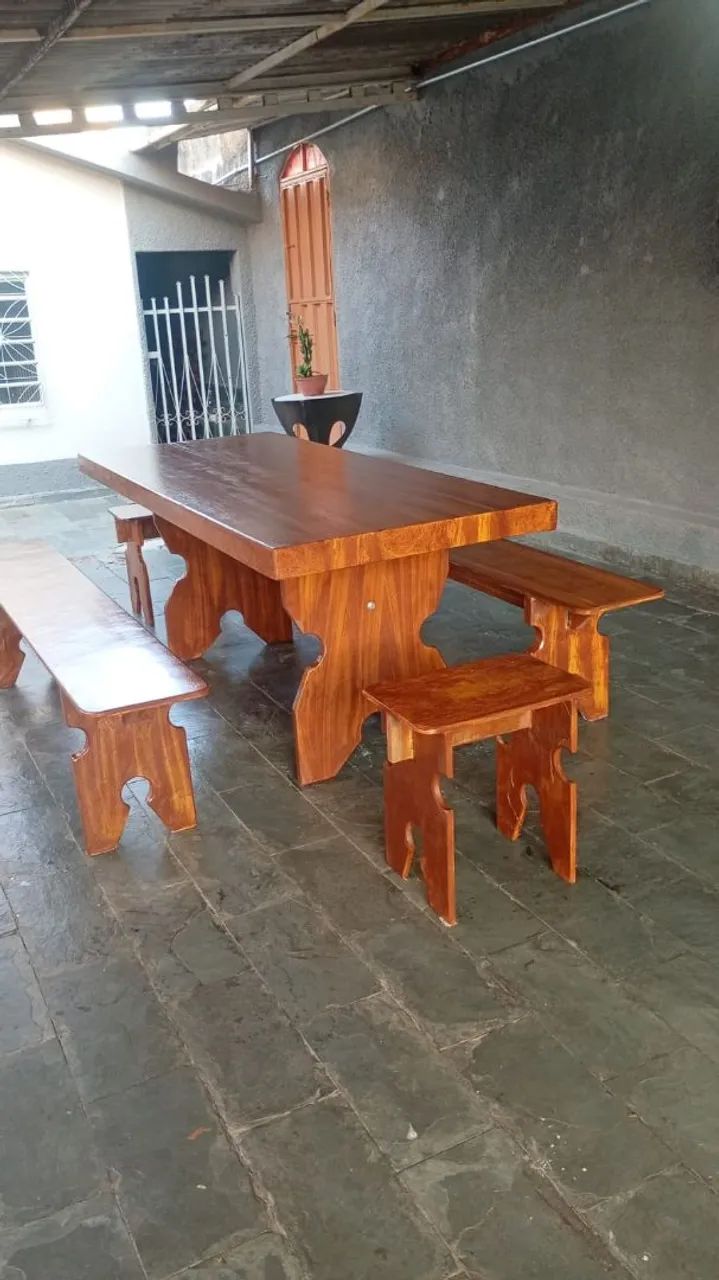Mesa pedra de ardósia pintada a partir de 590,00 