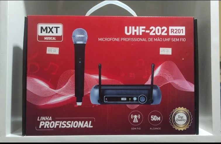 Microfone sem fio profissional 454807384899594240