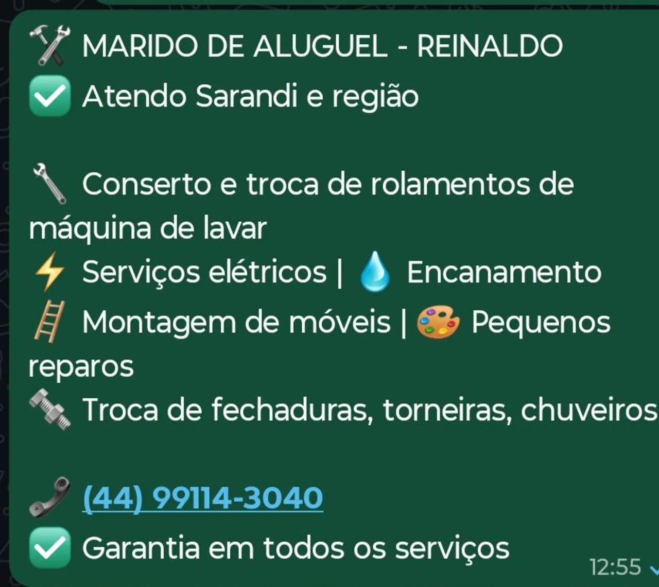 Prestação de serviços faz tudo