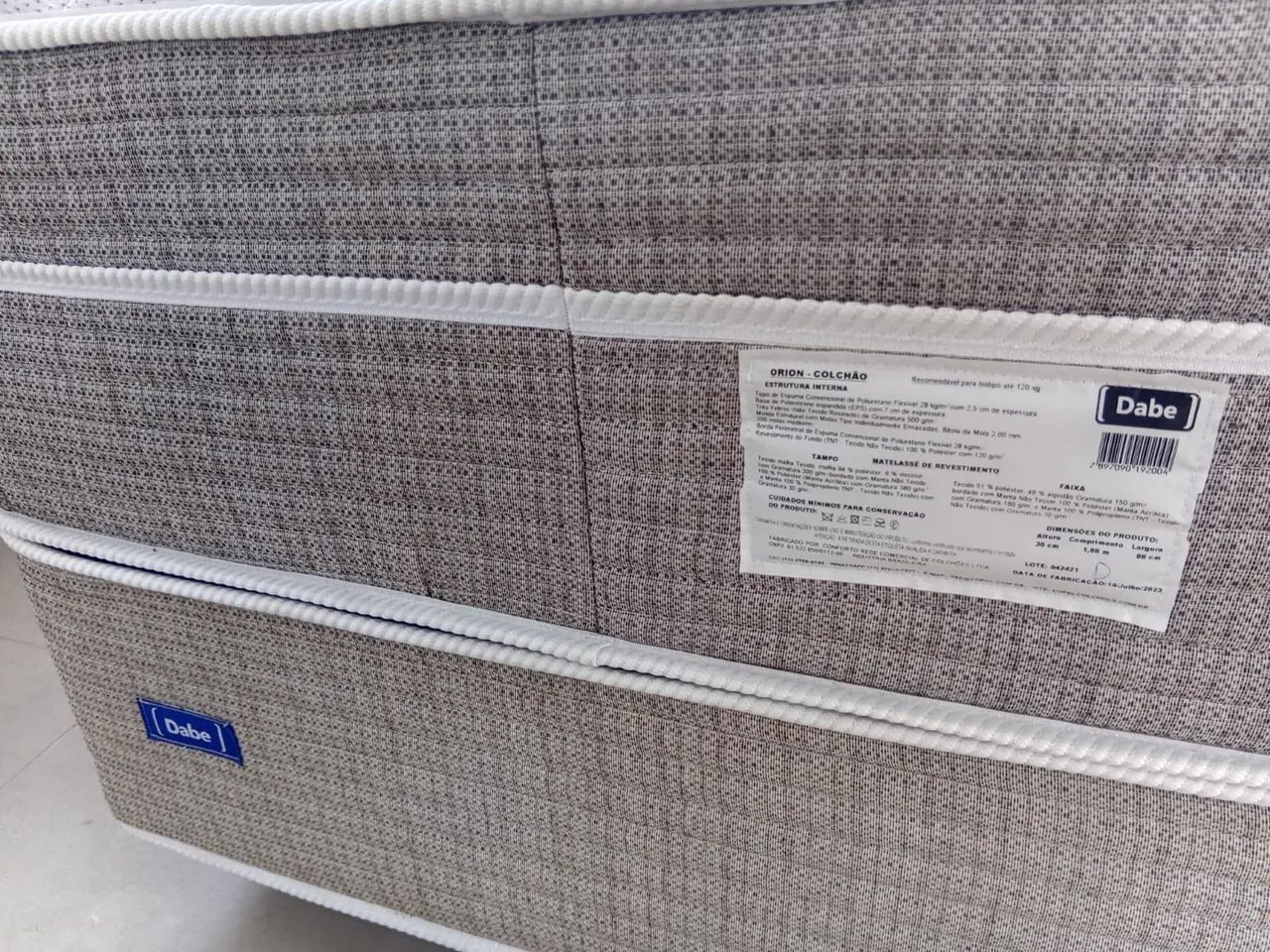 Cama Box de Solteiro Dabe Orion + Colchão - Foto 5