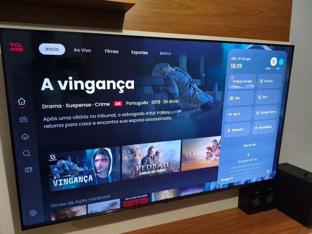 Televisão 55 smart Android 4k Qled . - Foto 2