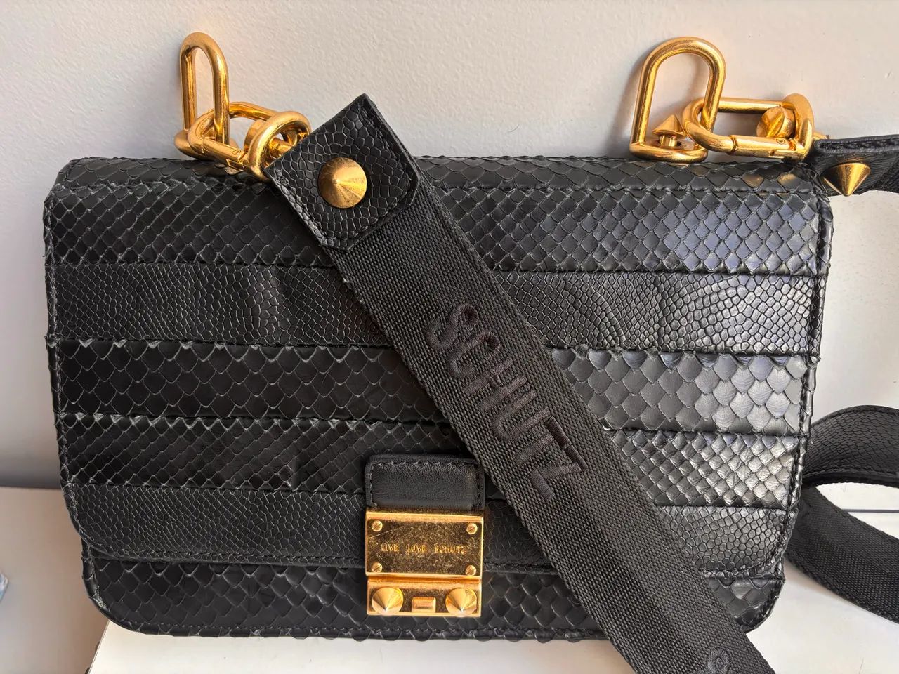 Bolsa Schultz preta com duas alças  - Foto 2