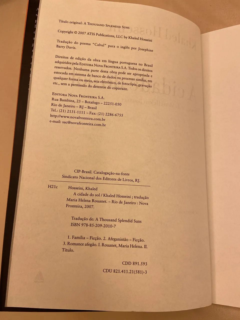 Livro A Cidade do Sol - Foto 3