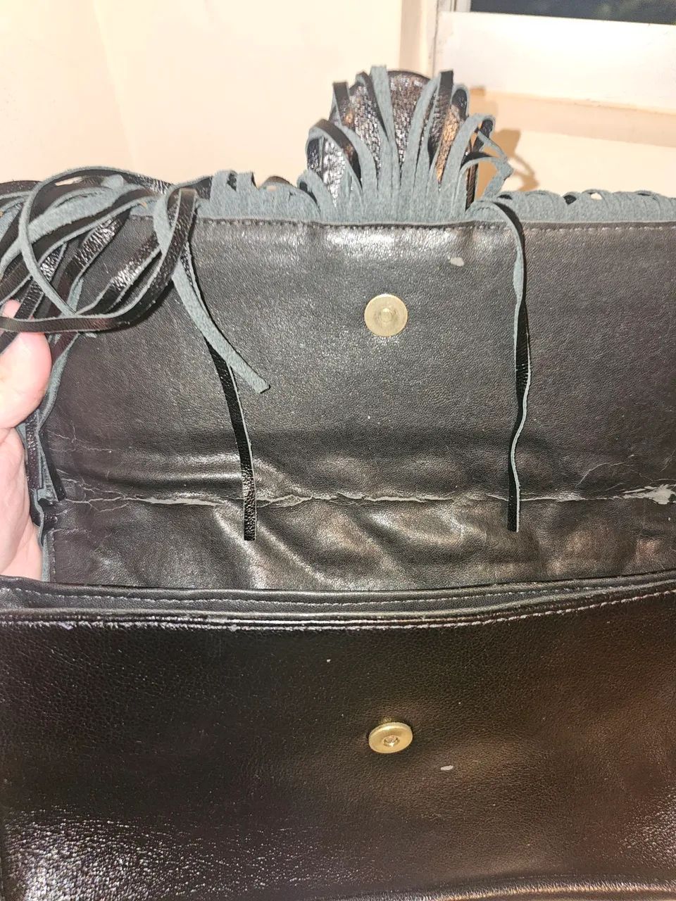 Bolsa preta de couro legítimo arezzo - Foto 2