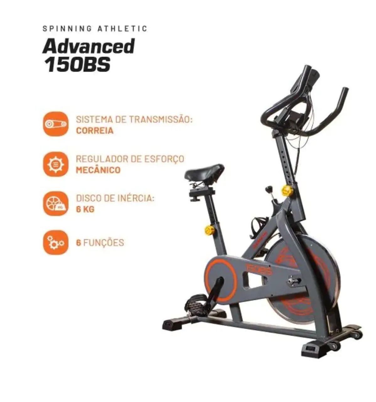Bicicleta ergométrica spinning Athletic - Foto 2