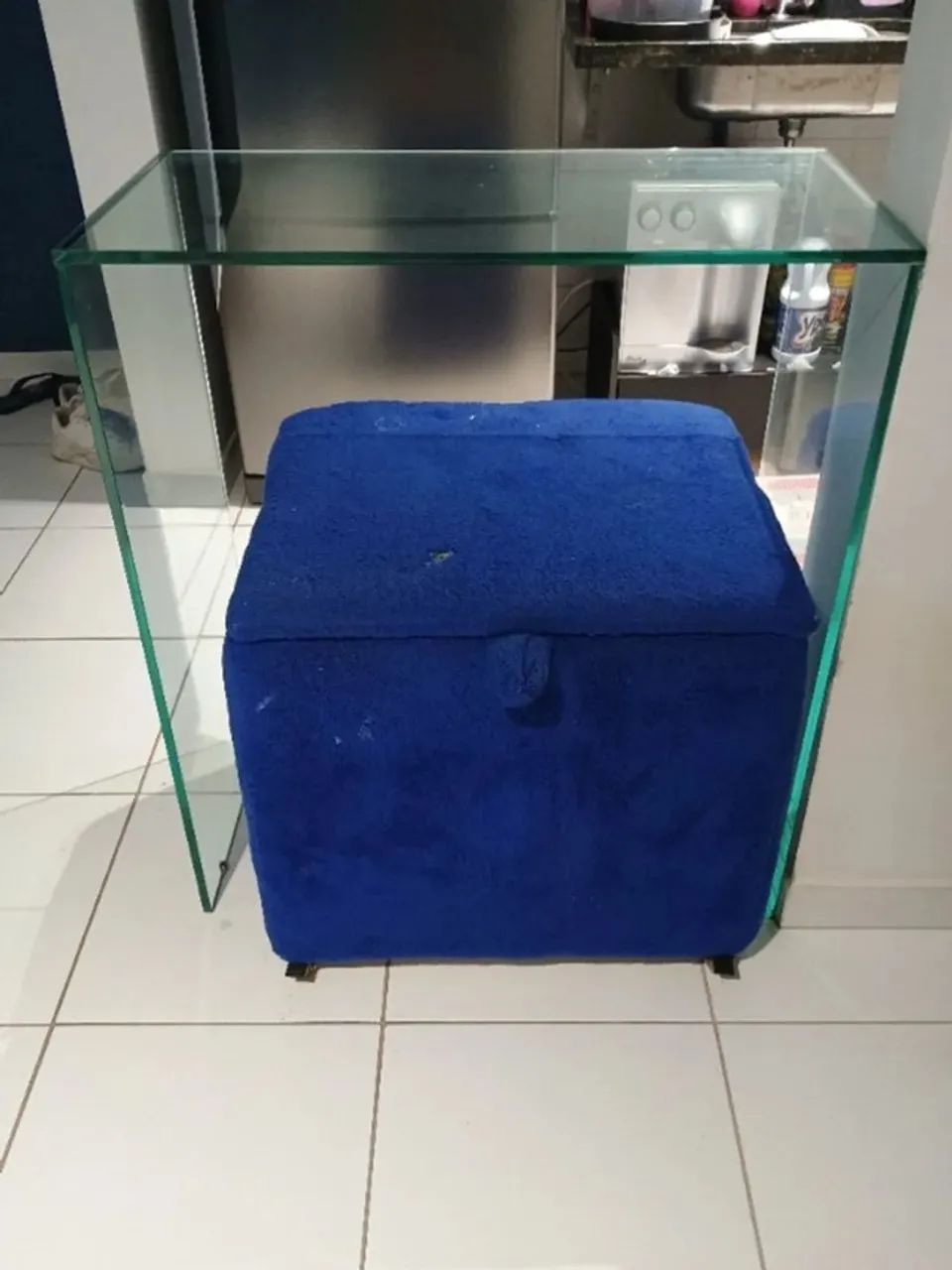 Baú Estofado Azul 